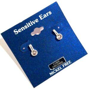 Cubic Zirconia Drop Earrings for Sensitive Ears – Nickel Free & Hypoallergenic